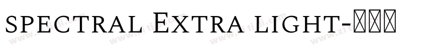 spectral Extra light字体转换